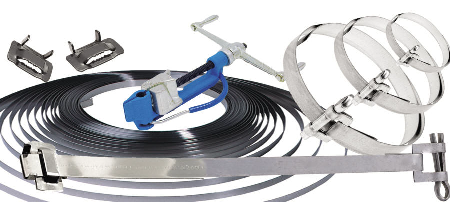 abrazaderas, bandas de acero, sujetadores de plástico, manijas Polonia 01